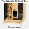 Autres fournitures d'oiseau Netvue Birdfy - Faisseur intelligente améliorée avec caméra Gift en bois de bambou Reagle Bamboo à la caméra pour Noël