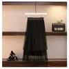 Work Dresses 2 Piece Set Women Plus Velvet Korean Version Of Bottoming Shirt Net Yarn Two Size Women's Clothing