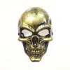 Duch dorosłych Złota plastikowa horror maska ​​sier czaszka twarz unisex halloween maskarady maski propon