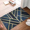 Carpets Gold Black and White Geometric Printing Carpet Entrance Entrance Bath Floor Floor Absorbants Mat Anti-Slip Kitchen Tapis pour la maison