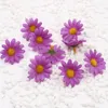 Flores decorativas 10 PCs/lote Daisy Artificial Girassóis de girassóis elásticos Caixa de presente Decoração de festas de aniversário Acessórios para casa Acessórios