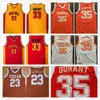 NCAA Texas Longhorns College Basketball Jerseys Shirts Lamarcus # 23 Aldridge Kevin 35 Durant Oak Hill High School Cousted Basketball Jersey