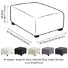 Chair Covers Home Simple Design Solid Color Elastic Ottoman Slipcover Living Room Footstool Step Stool Cover Protector Furniture