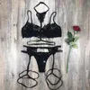 Patte de femme Lingerie Femme Sexy Fashion Fome Fomen Sexe Sex Bra Halter Neck Eyelash Lace Slim sous-vêtements