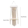 Decoratieve borden Macrame Wall Hangende plank Boho Home Decor Schappen op houten decoratie Woonkamer Bloempot Stand opslag Organisator