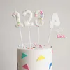 5Pcs Candles Ice Cream Number Candles Baking 0-9 Wax Candles Digital Cake Topper Kids Children Birthday Party Cake Decoration