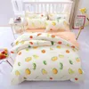 Bettwäsche Sets 50 gute Nacht Beddingset 4PCS Duvet Cover Anzug Reaktiv Druck für Erwachsene Hausbekleidung Hausbekleidung