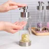 Dispensateur de savon liquide Natural Rose Quartz Amethyst Crystal Gravel Verre Bouteille pour shampooing ACCESSOIRES DE SALLE