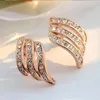 Hoop Coldings Design Rhinestone Clip na no Hole Kobiet Prosty elegancki styl uszy mankiet ślubna biżuteria weselna