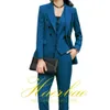 Inne odzież damskie kombinezon biznesowy Formalne spodnie kurtki kamizelki 3-częściowy zestaw podwójnie piersi Designed Color Kolor Multi-Size Working Y240509
