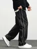 Mäns byxor Mens Casual Cotton Pants Mens Löst passande byxor med sidofickor byxor för STRT Daily Jogging Y240513