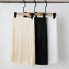 Skirts Womens Solid Color Underskirt Smooth Elastic Waistband Inner Lining Skirt Anti-Transparent Underdress Summer Thin Safety