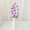 Flores decorativas de malha de malha lilás de buquê falso artificial para vaso craom sala de sala de decoração do dia dos namorados Presente de arranjo de flores