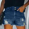 Short féminin mode coréen déchiré en denim Summer femme 2024 jeans de taille high de la taille mince et pantalon féminin