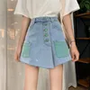 Women's Shorts A-Line Denim Loose And Slimming Wide Legged Culottes Skirt Pants High Waisted Oversized Tall Womens Clothes