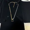 Designer Necklace Brand Letter Pendant 18K oro oro inossidabile in acciaio in acciaio in acciaio in acciaio catene catene da uomo girocollo girocollo regalo gioiello festa