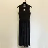 Mouwloze jurken Dames Designer Designer Kleding Splicing Design Black Vest Jurk Fashion Casual Rooks For Women