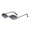 Europe and the United States rimless diamond sunglasses women's trend sunglasses fashion street photo essential limited time special offer H513-15