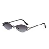 Europa en de Verenigde Staten Rimless Diamond Diamond Sunglasses dames trend zonnebril mode straatfoto essentiële beperkte tijd speciaal aanbod H513-15