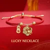 Bracelet de dragon zodiaque Bangle Lucky pour femmes bracelets de corde rouge à la main