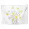 Wandteppiche weiße Gänseblümchen und gelbe Narzissen Tinte Aquarell Napestry Room Dekorationen Dekoration für Schlafzimmer