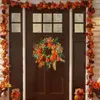 Decoratieve bloemen herfst kransen oogst deur krans kerst voor front festival viering pioen en pompoendecoratie home farmhous