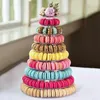 Bakningsformar 2x 10 Tier Cupcake Holder Stand Round Macaron Tower Clear Cake Display Rack för bröllop födelsedagsfestdekor