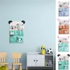 Storage Boxes Cotton Linen Cartoon Hanging Bag Waterproof Wall Mounted Sundries Organizer 3/7 Pockets Large Capacity