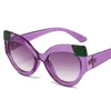 Lunettes de soleil Vintage Cat Eye Women Designer Fashion Sun Glasses Femme Eyewear UV400 Gafas de Sol Mujer