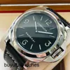 Montre de poignet moderne Panerai Steel Ceramic Titanium Metal Machinery Automatic Mécanical Men's Watch Luminor Series PAM00112 Diamètre 44 mm