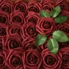 Decorative Flowers 25pcs Artificial Foam Rose Flower Bulk False Head For Valentine's Day Mother's Birthday Gift Home Decoration.