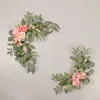 Decoratieve bloemen bruiloft swag set realistische faux weinig onderhoudsonderhoud brede applicatie geurloze zijden borden