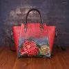 Bolsa Gagacia Mulheres Vintage Bolsas de ombro de luxo para bolsa feita à mão Bolsa em relevo no estilo chinês Crossbody feminino Bolso Mujer