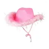 Berets Bachelorette Party Hat For Women Bridal Cowgirl Wedding Accs