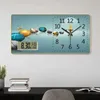 벽시계 달력 벽 시계 크리스탈 도자기 그림 현대 시계 벽 홈 장식 고급 예술 매달려 시계 거실 장식