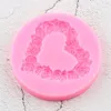 Baking Moulds Heart Shaped Rose Wreath Silicone Molds DIY Wedding Fondant Cake Decorating Tools Cupcake Topper Candy Chocolate Gumpaste