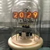 Relógios de mesa Nixie Tube Clock Diy Kit In12 Original Retro Desktop Watch Glass Creative Antique Glow Handmade Gift