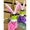 Christmas Gifts Kids Pendants Party Easter Stuffed Blue Pink Purple Bunny Elf Figurine With Glasses Rabbit Child Cool Toys