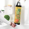 Storage Bags Trash Hanging Bag Nylon Wall-Mounted Grocery Holder Foldable Round Garbage Organizer Packing Pouch For