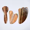 Figurines décoratives OEM ODM Natural Yellow Tiger Eye Face Massage Spoon Gua Sha Tool Custom High Quality Stone Facial