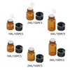 Opslagflessen 100 stks Amber mini -glazen fles kleine etherische olie voor massageoliën