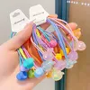 Hair Accessories 5 pieces/set of candy colored elastic woven wire harness headbands Kawaii rubber for children girls and childrens accessories d240513