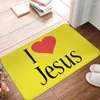 Carpets personnalisés I Love Jesus Doormat Mat Anti-Slip Christian Faith Bath Kitchen Garden Garden tapis 40 cm 60cm