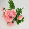 Dekorative Blumen künstliche Nelke wie echte Seidenbrauthochzeitsstrauß Accessoires Gradern Dekorationen für Häuser Vase