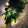 Fiori decorativi Anello di natale artificiale Anello floreale Simulazione di Natale Guera di Natale Scale di plastica finta Decorazione della scena domestica appesa