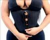 Corset Body Shaper Women Latex midjetränare med blixtlås underbust cincher midja shaper slant shaper bälte svart plus size7676743