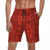 Herren Shorts Badeanzug Red Snakeskin Board Sommer Python Skin Print Casual Beach Short Hosen Männer Custom DIY Running Swimming Trunks