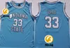 Mens Larry Bird Indiana State Sycamores Basketball Jersey Cousé Patrick Ewing Georgetown Hoyas Jersey Allen Iverson Bethel High School Jersey S-3XL