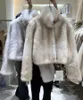 Vêtements d'hiver de fourrure pour femmes à la mode à fourrure chaude à fourrure haut de gamme