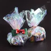 パーティーデコレーションフィルムペーパーラッピングギフトセロファン虹色の花キャンディーシートトリートロールラッパーラップパッケージブーケパッケージバッグ